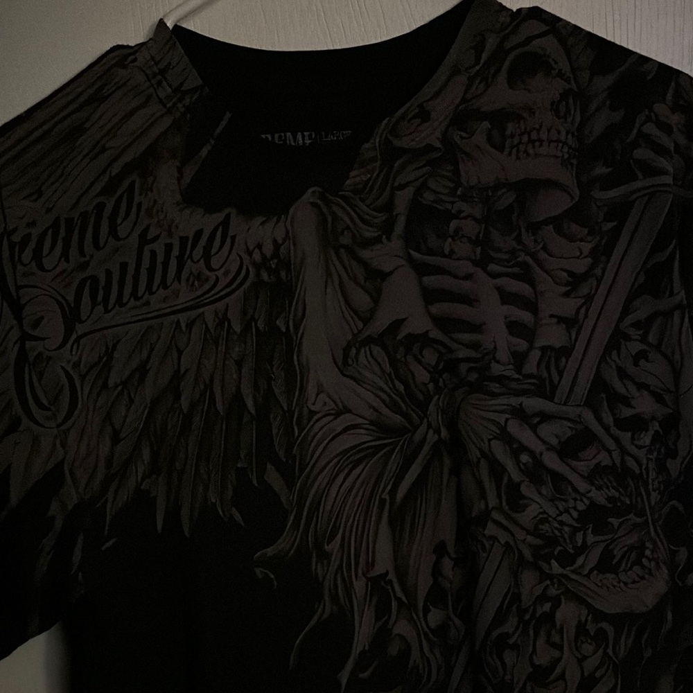 Edgy Couture Black Skull Tee